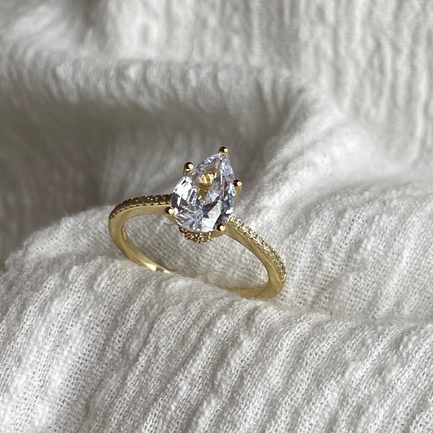 Regency Pear Stone Ring