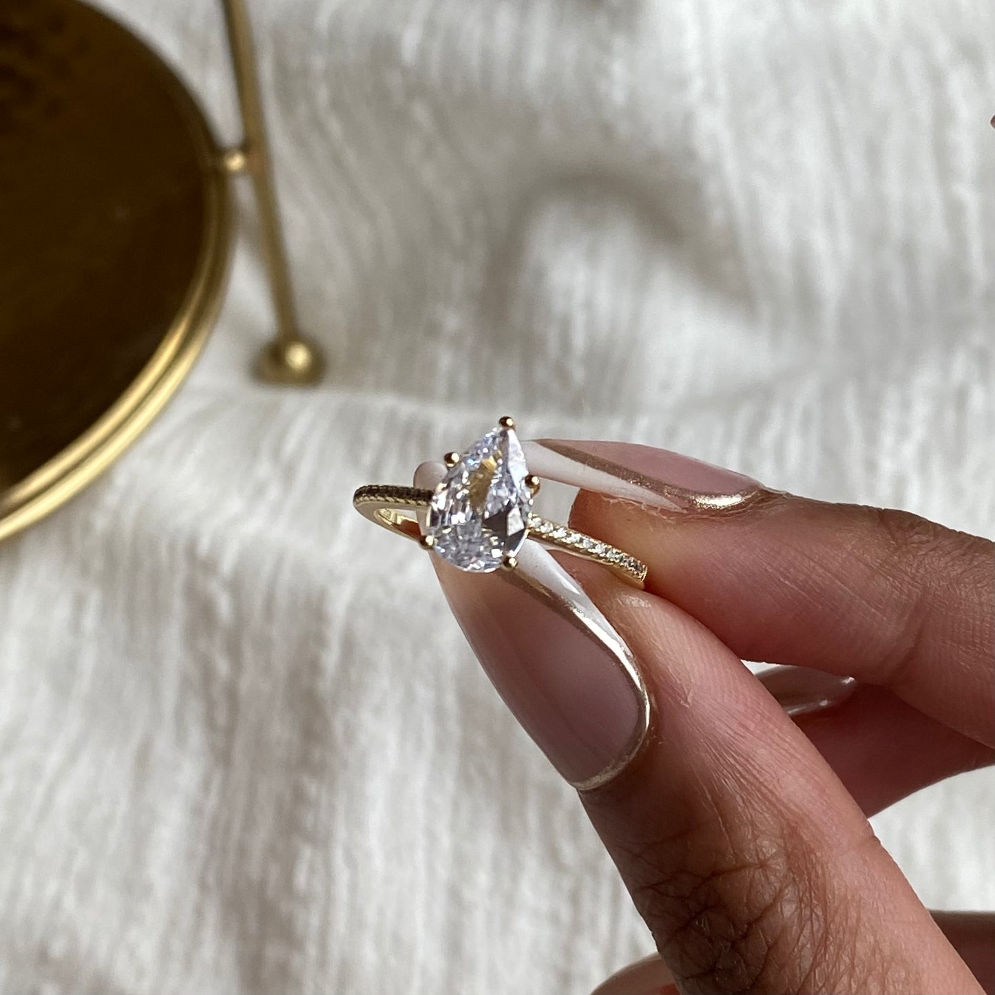 Regency Pear Stone Ring