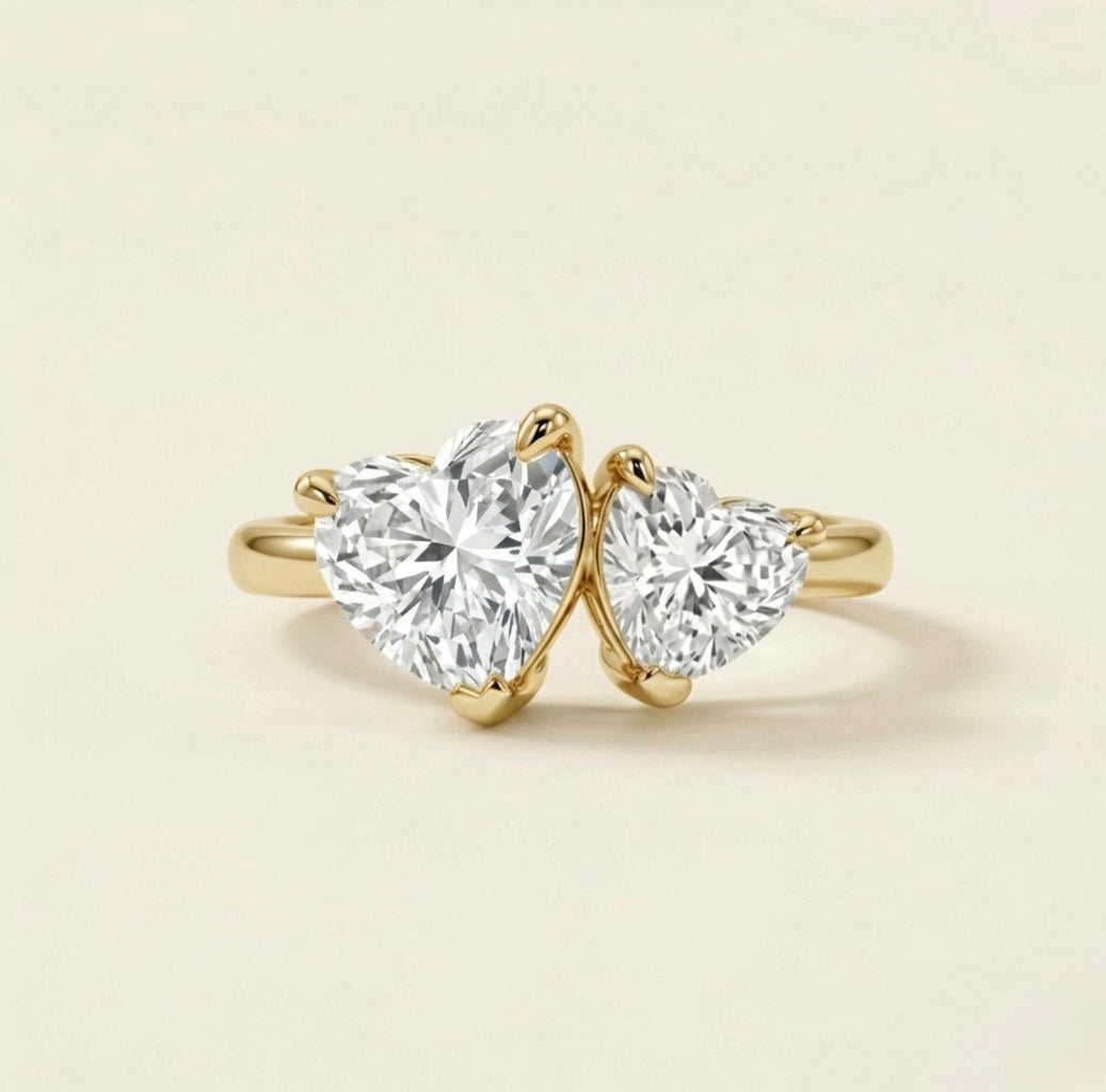 Heart on Hearts Ring