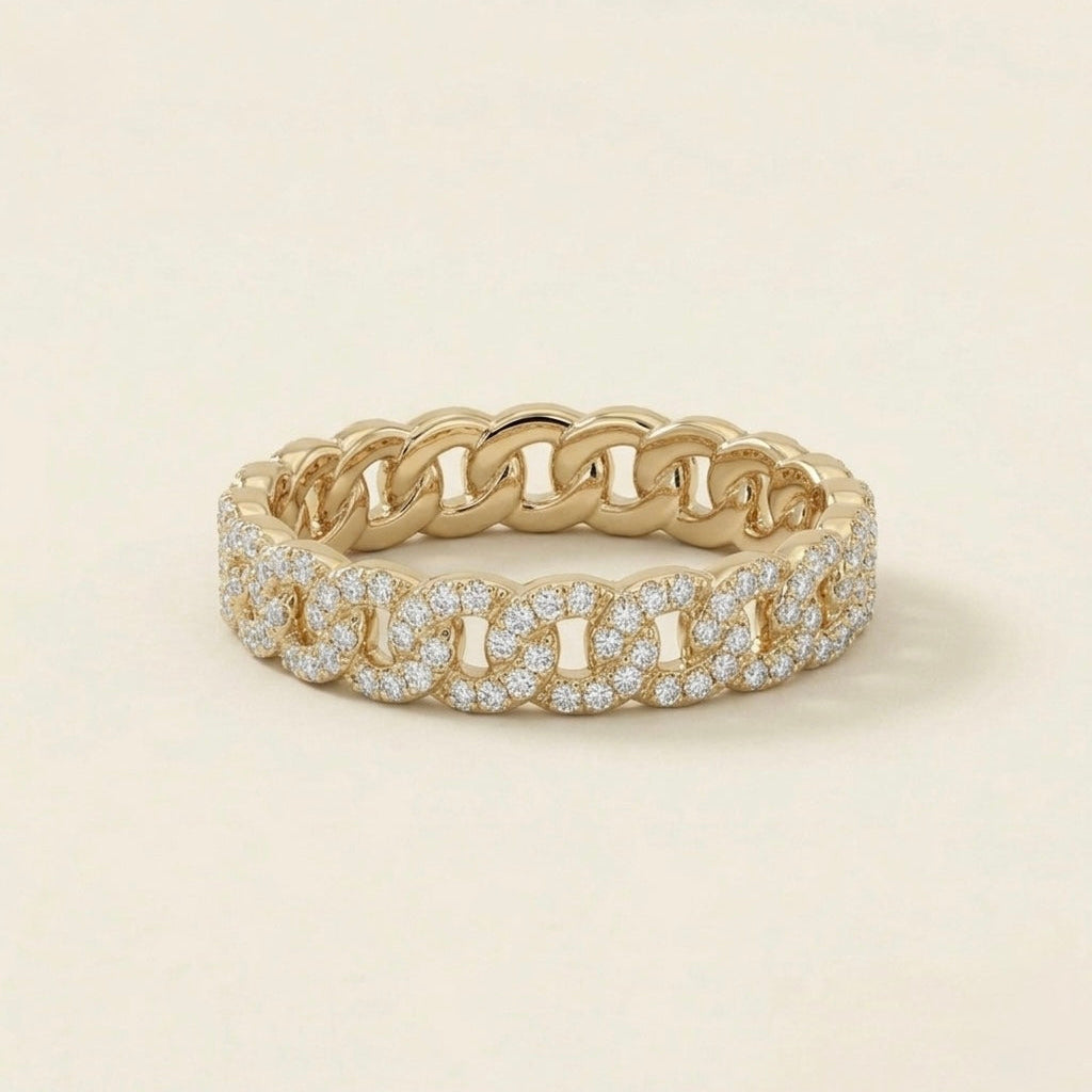 Pave Chain Band